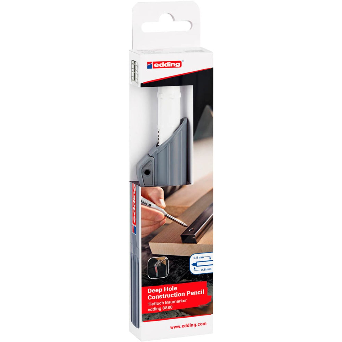 edding 8880 Tieflochmarker-Bleistift weiß | 4-8880-1-1112