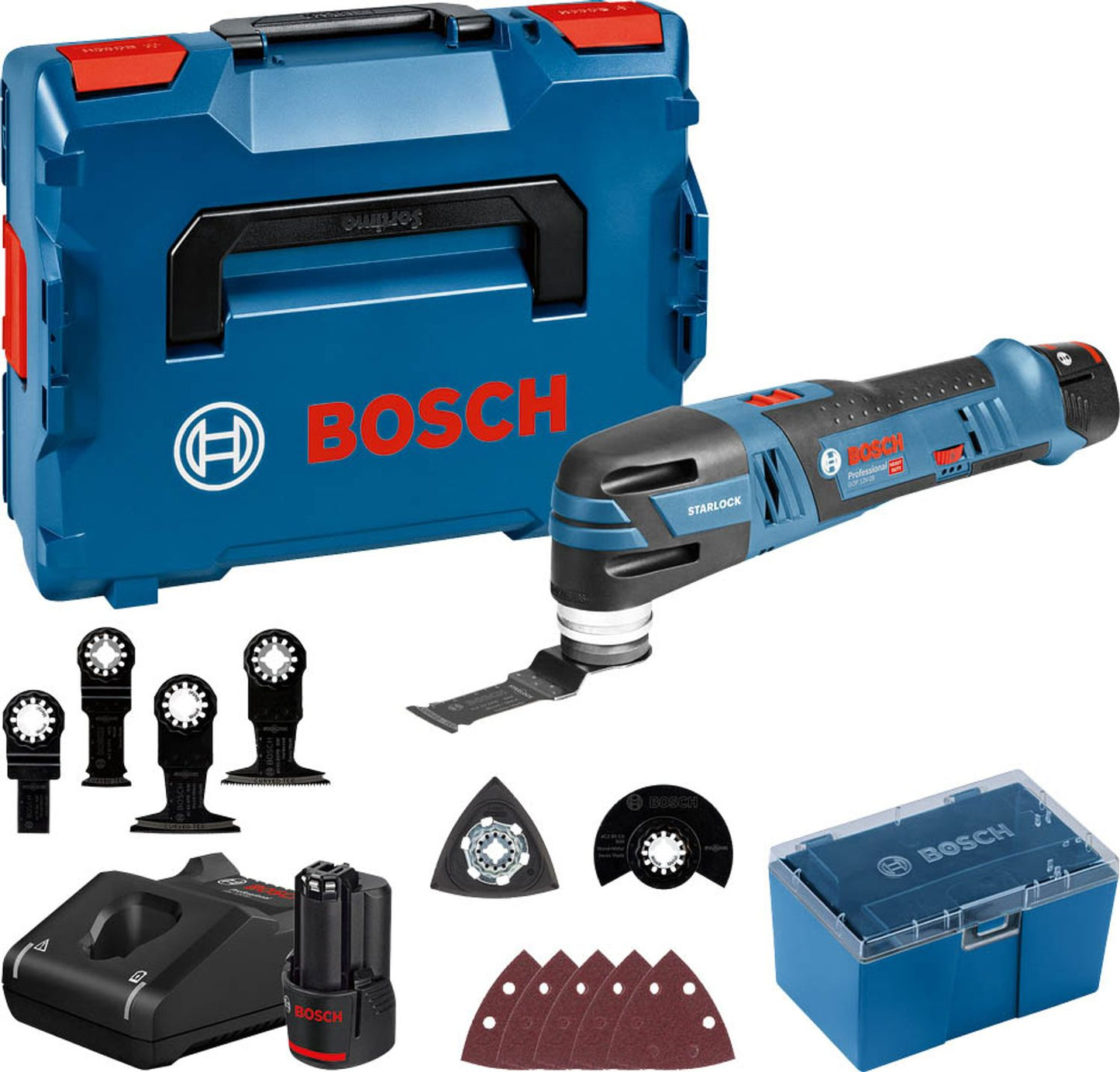 BOSCH Professional GOP 12V-28 Akku-Multifunktionswerkzeug-Set 12,0 V, Akku