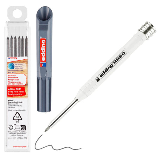 edding 8880 Tieflochmarker-Bleistift weiß | 4-8880-8881