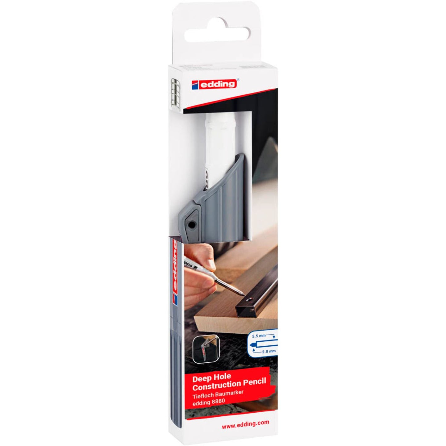 edding 8880 Tieflochmarker-Bleistift weiß | 4-8880-8881