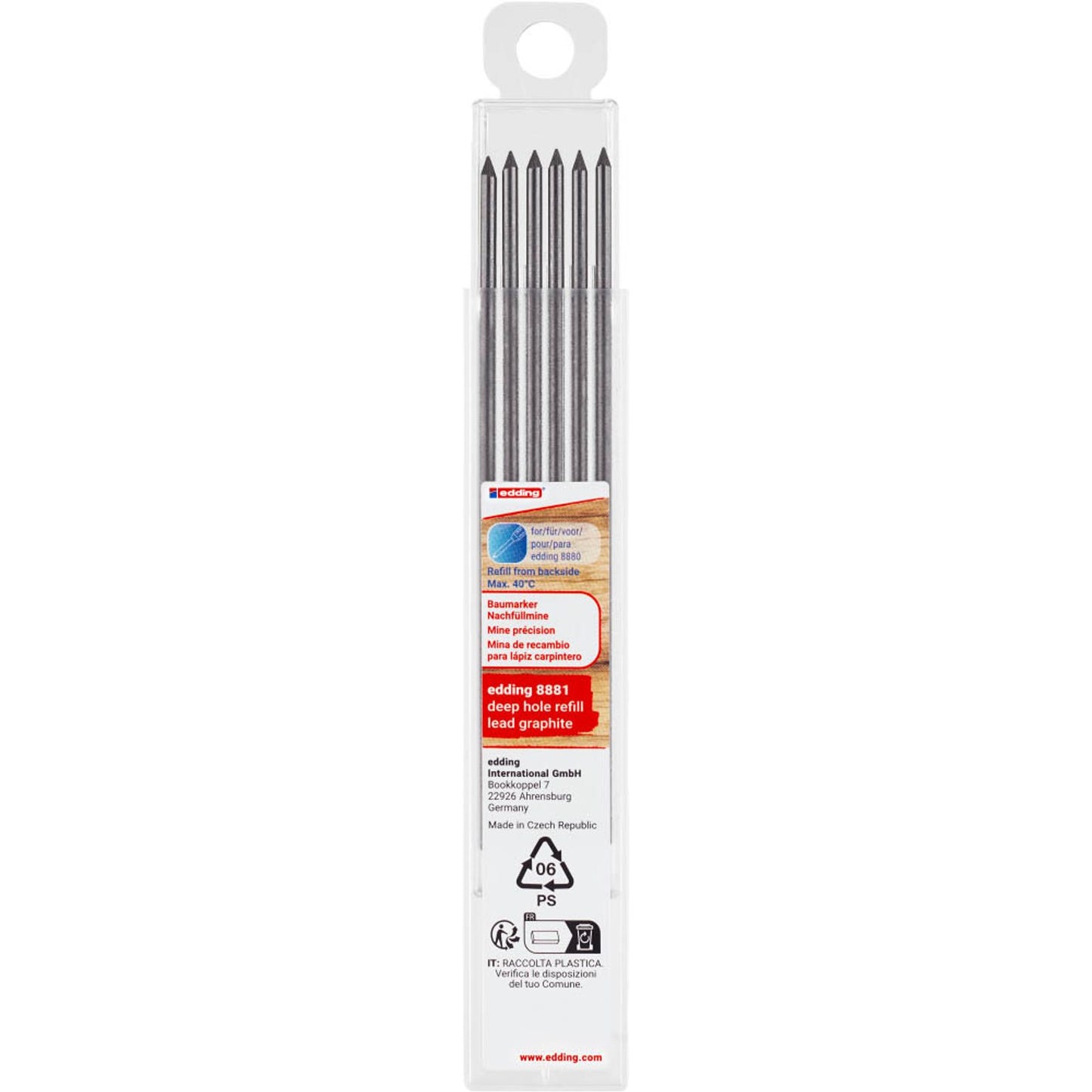 edding 8880 Tieflochmarker-Bleistift weiß | 4-8880-8881