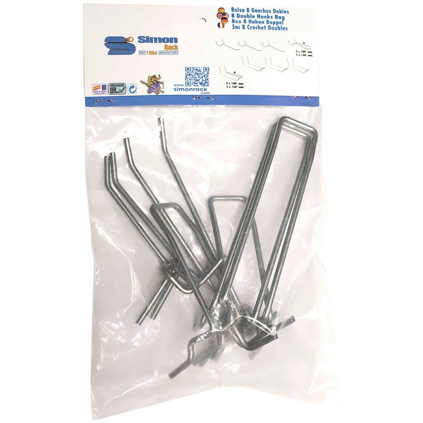Simonrack Haken-Sortiment 8 | 90320000046 | 1 Pack = 8 St.