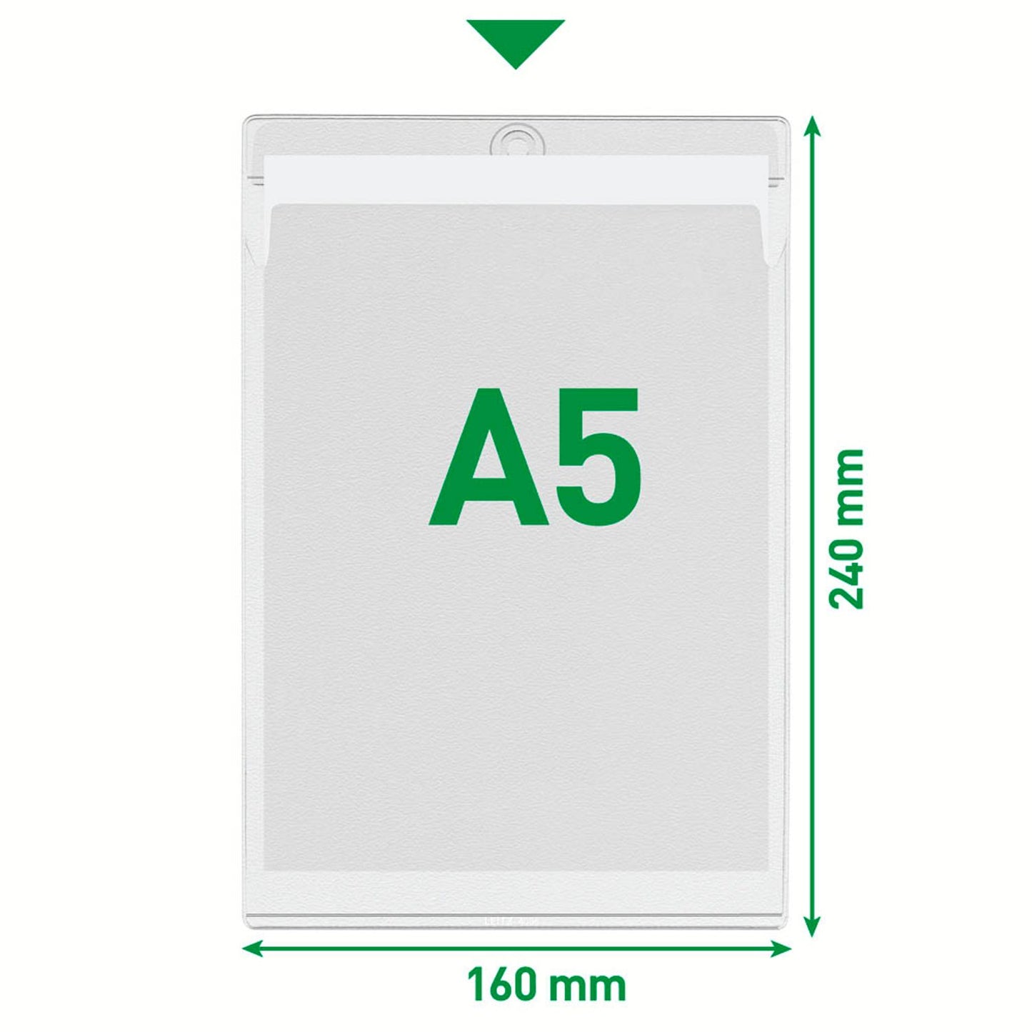 LEITZ Sichttaschen Sichttasche 4095 DIN A5 transparent genarbt 0,18 mm | 40950000 | 1 Pack = 10 St.