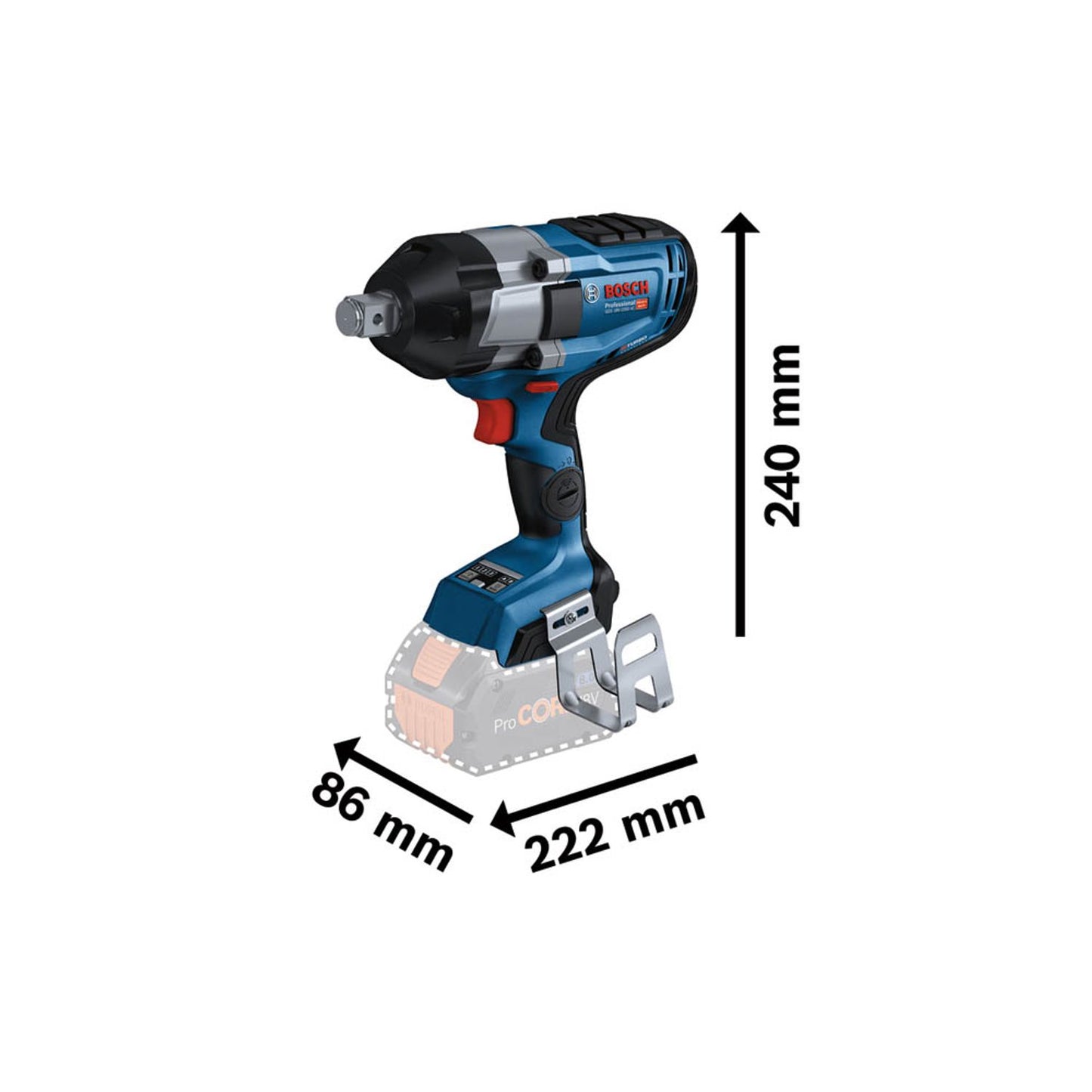 BOSCH Professional GDS 18V-1050 HC Akku-Schlagbohrschrauber 18,0 V, ohne Akku | 06019J8200