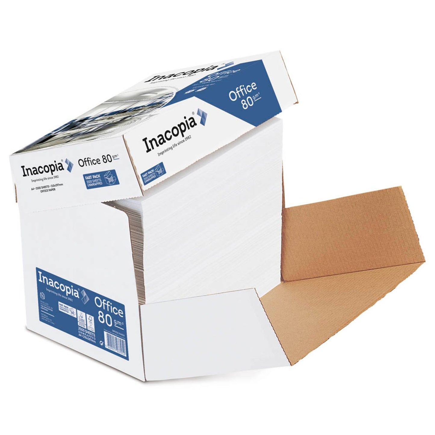 Inacopia Kopierpapier office DIN A4 80 g/qm | INC0800692 | 1 Pack = 2.500 Blatt