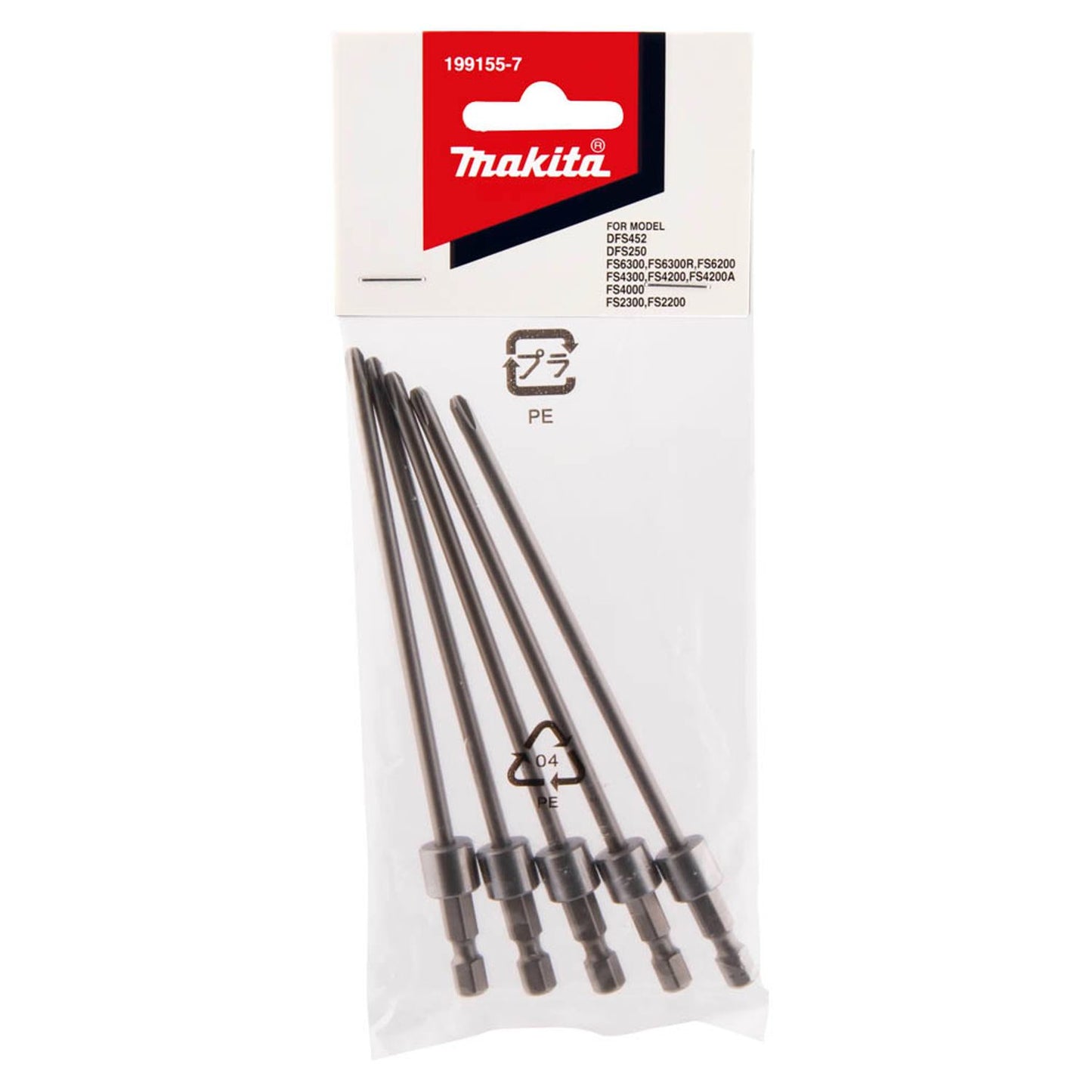 makita PH2, Langbits | 199155-7 | 1 Pack = 5 St.