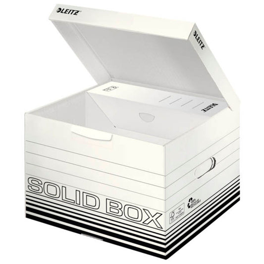 LEITZ Archivboxen Solid M weiß 32,5 x 36,0 x 27,0 cm | 61180001 | 1 Pack = 10 St.