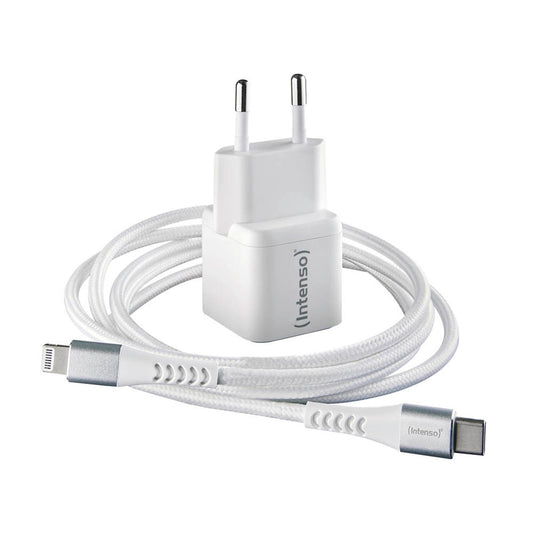 Intenso W30C + C315L Lightning-Kabel GaN-Ladeadapter weiß, 30 Watt | 7803052