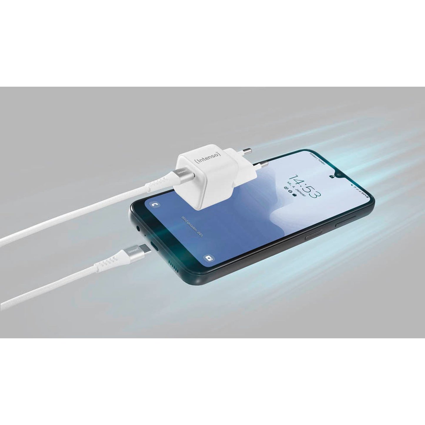 Intenso W30C + C315C USB-C Kabel GaN-Ladeadapter weiß, 30 Watt | 7803042