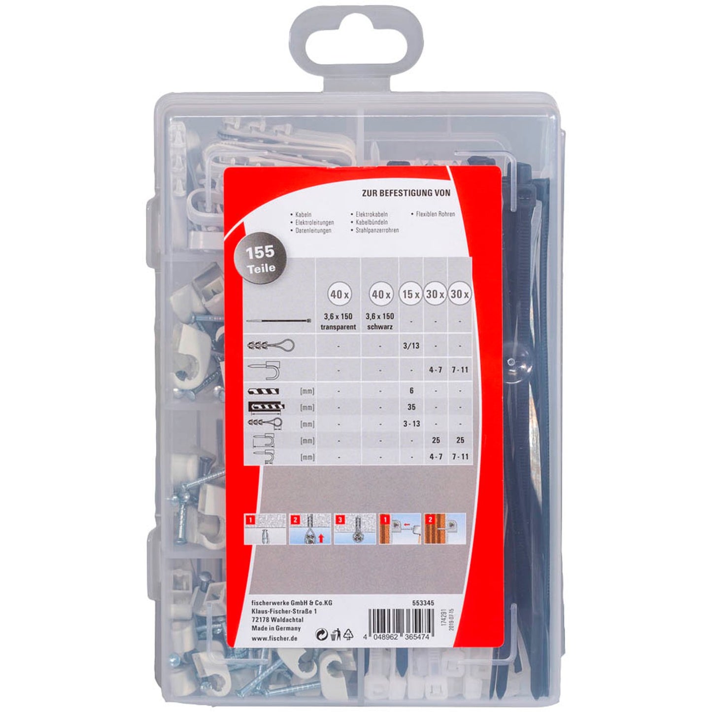 fischer Kabelbinder-Set Praktische Helfer - Elektro | 553345