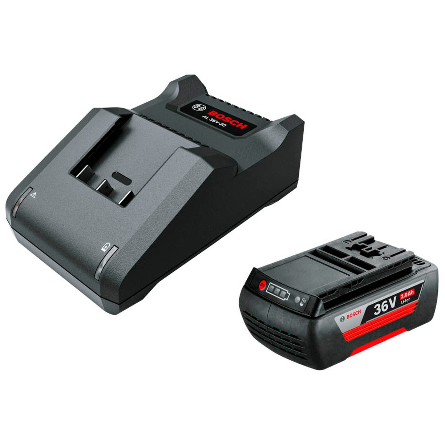 BOSCH Home & Garden Werkzeugakkus mit Ladegerät Starter-Set 36V Li-Ion 2,0 Ah | F016800609