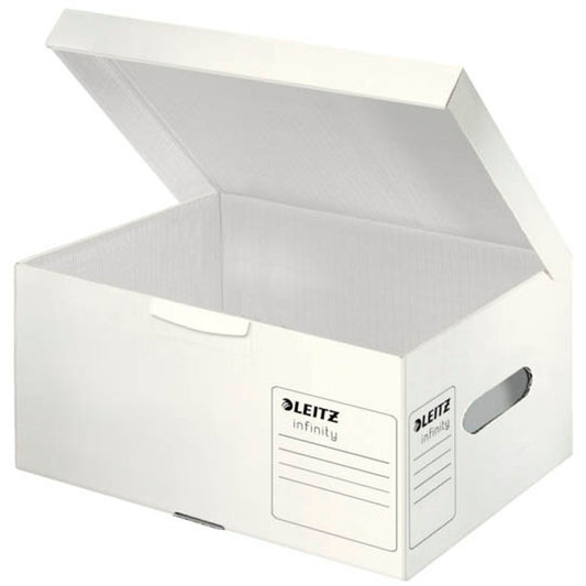LEITZ Archivboxen Infinity A4 Plus weiß 35,5 x 25,5 x 19,0 cm | 61050000 | 1 Pack = 10 St.