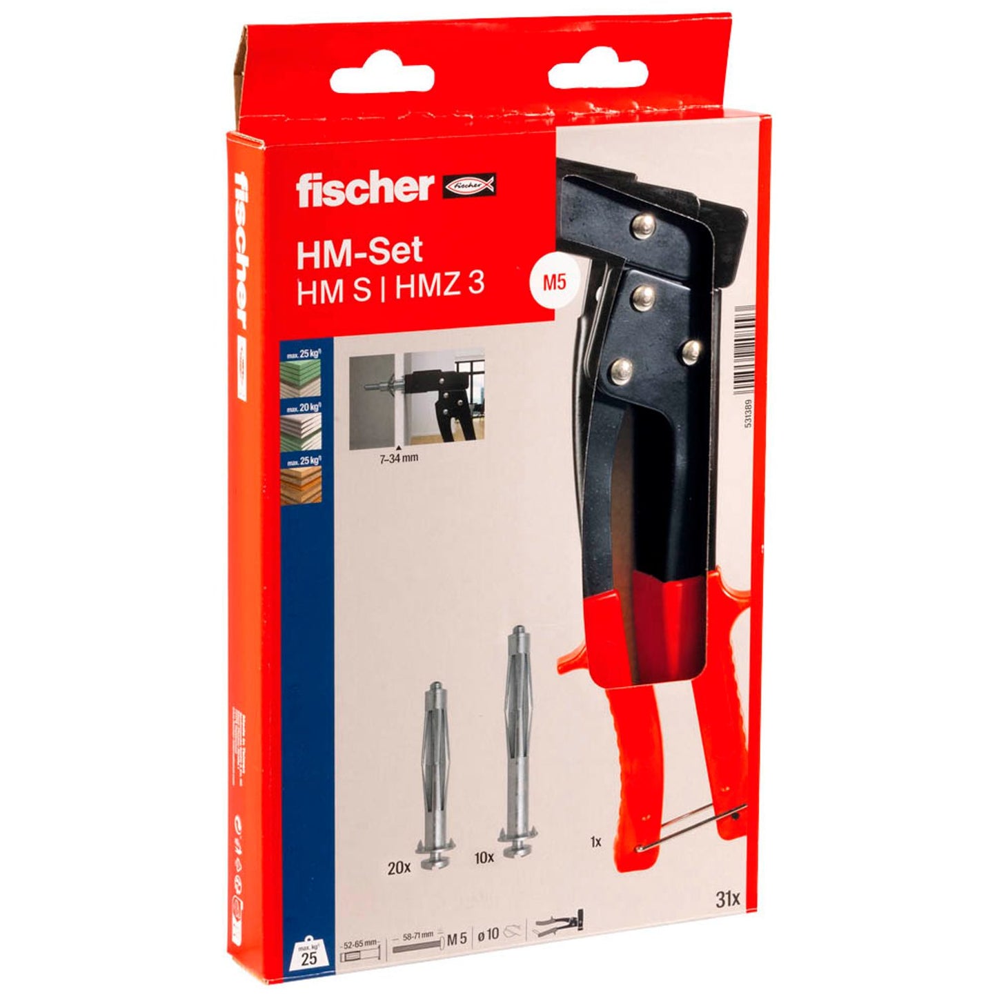 fischer HM/HMZ 3 Schrauben- und Dübel-Sortiment | 531389