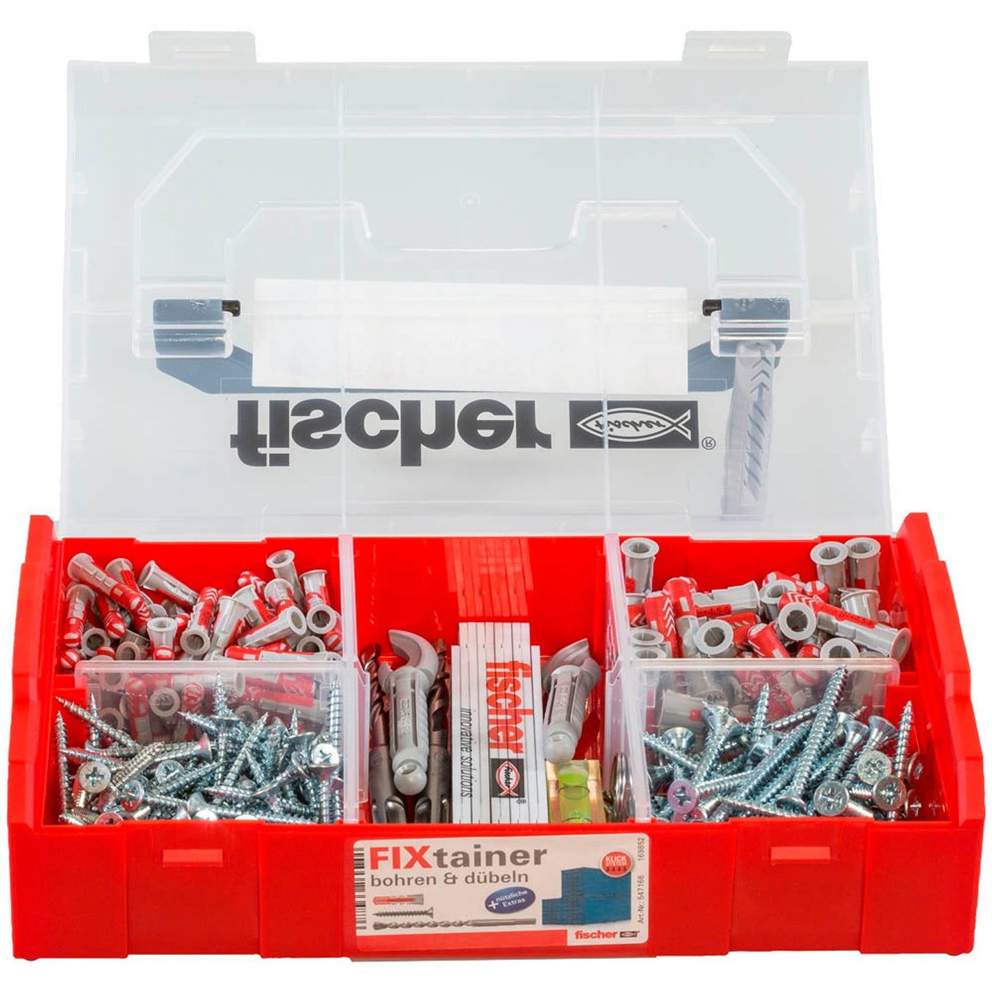 fischer FixTainer Dübel- und Schrauben-Sortiment Ø 4,5/5/6/8 mm 30/40/55 mm | 547166