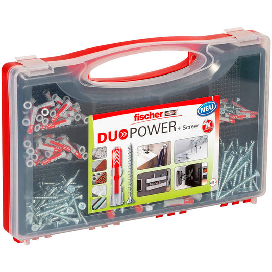 fischer Red-Box DuoPower + S 2K Dübel- und Schrauben-Sortiment Ø 4/5/6/7/8/10 mm 25/30/35/40/50/60/69 mm | 536091