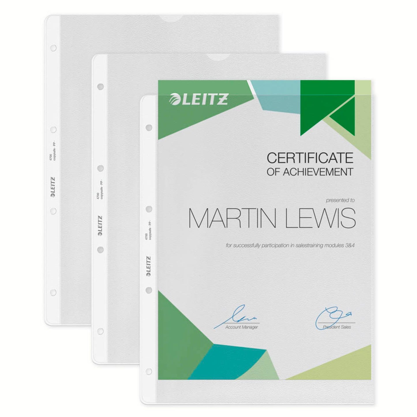 LEITZ Prospekthüllen 4700 DIN A4 transparent genarbt 0,13 mm | 47000003 | 1 Pack = 100 St.