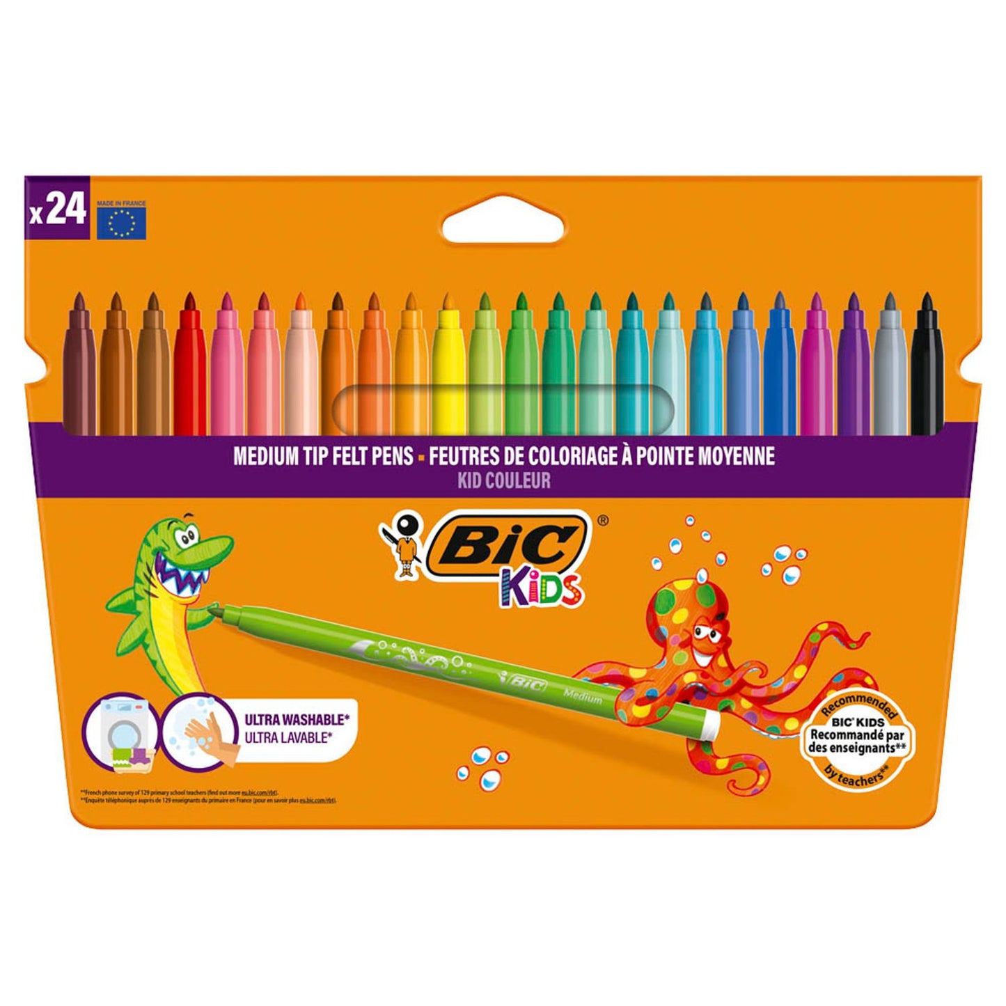 BIC Kids Kid Couleur Filzstifte farbsortiert | 8418005 | 1 Pack = 24 St.