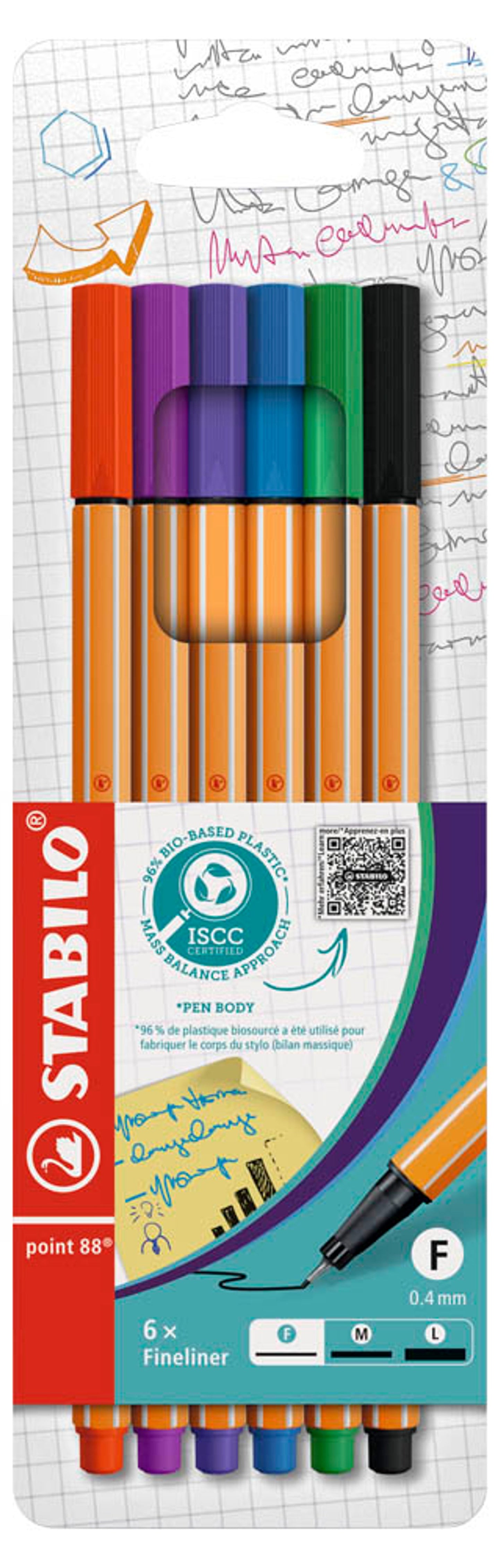 STABILO point 88 Fineliner farbsortiert 0,4 mm