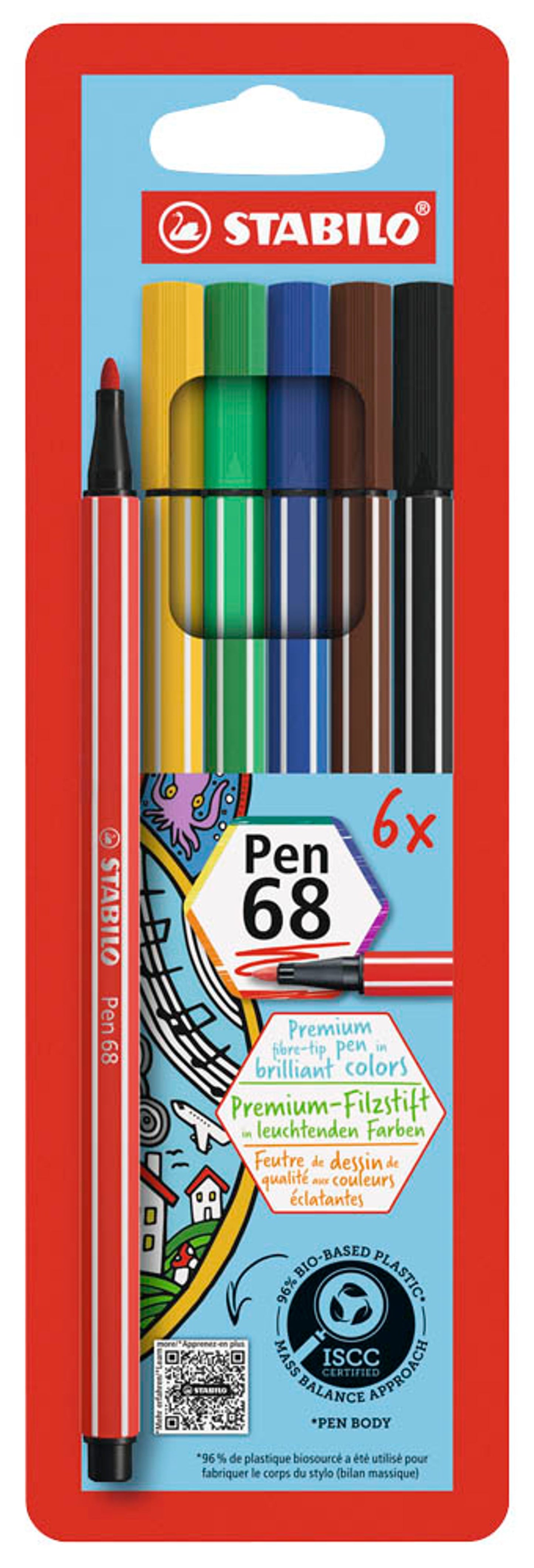STABILO Pen 68 Filzstifte, 10 St.