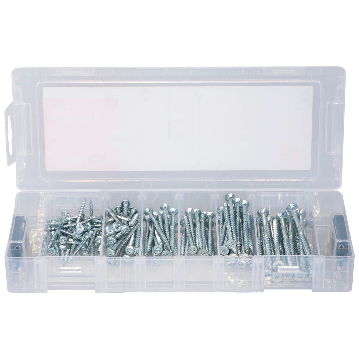 fischer Holzschrauben-Sortiment Mini FixTainer PowerFast II - BC 3,5/4/4,5/5 mm x 30/40/50/60/80 mm | 560094 | 1 Pack = 125 St.