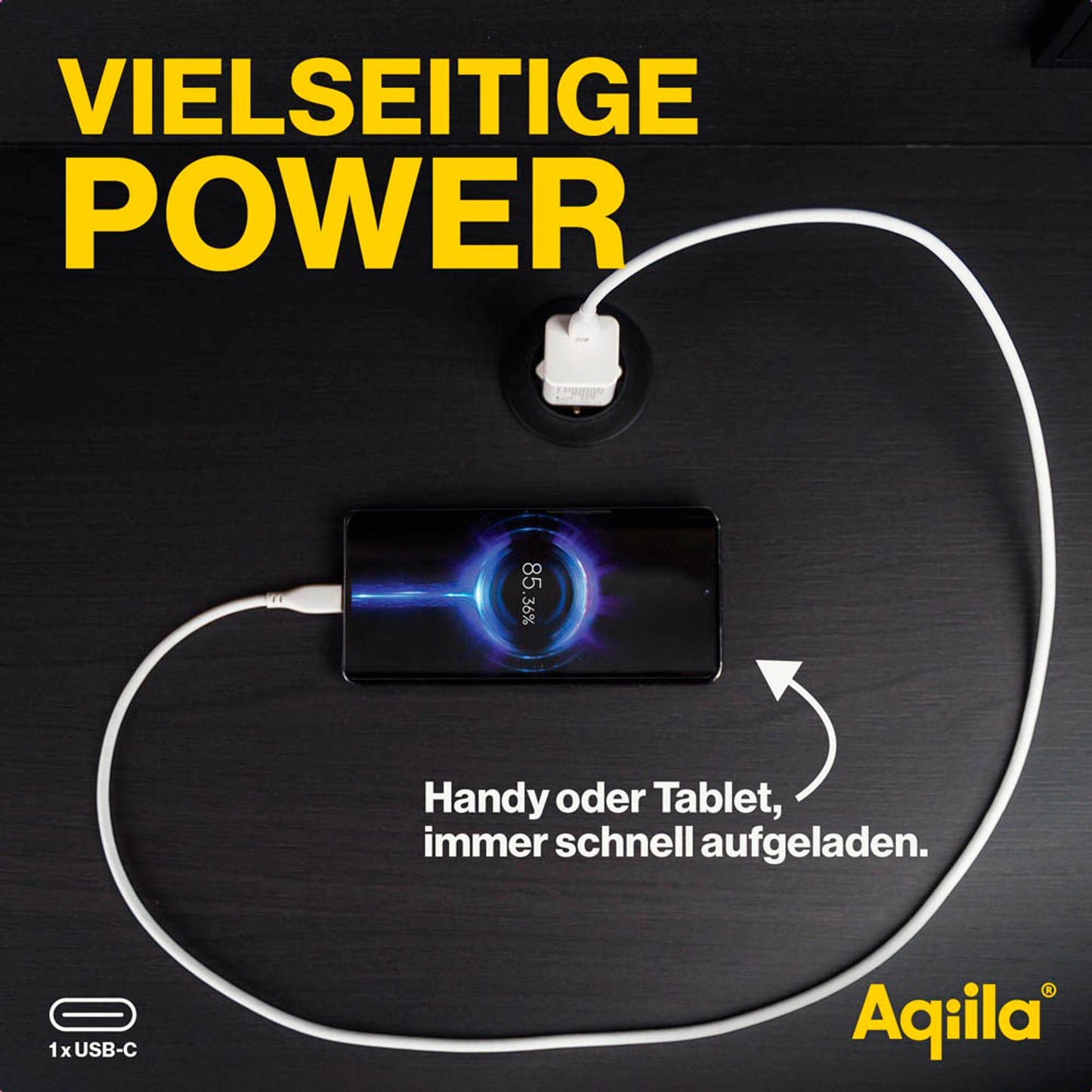 Aqiila® Chargebird W1 Ladeadapter weiß, 20 Watt | AQWCW1PBI20W898