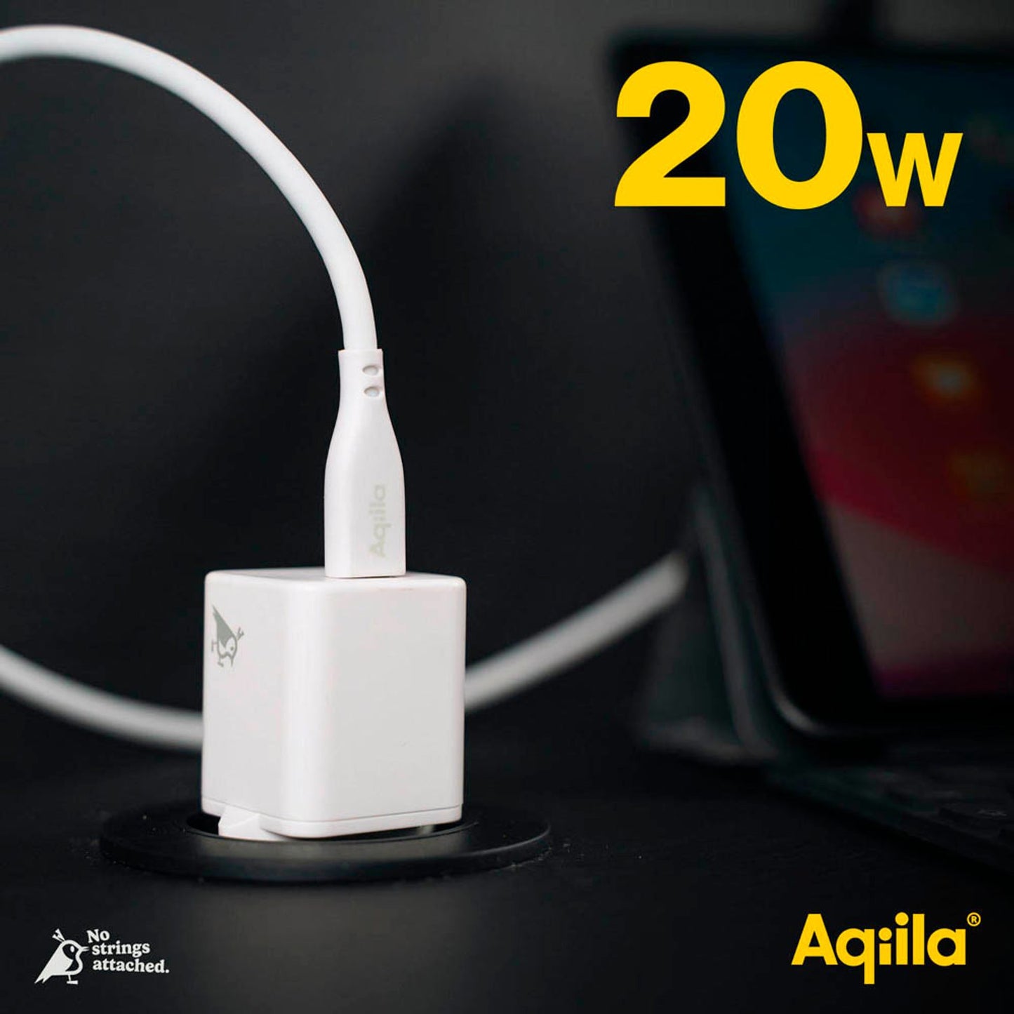 Aqiila® Chargebird W1 Ladeadapter weiß, 20 Watt | AQWCW1PBI20W898