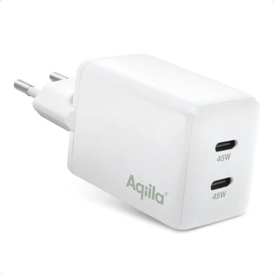 Aqiila® Chargebird W2 GaN-Ladeadapter weiß, 45 Watt | AQWCW2PBI45W904