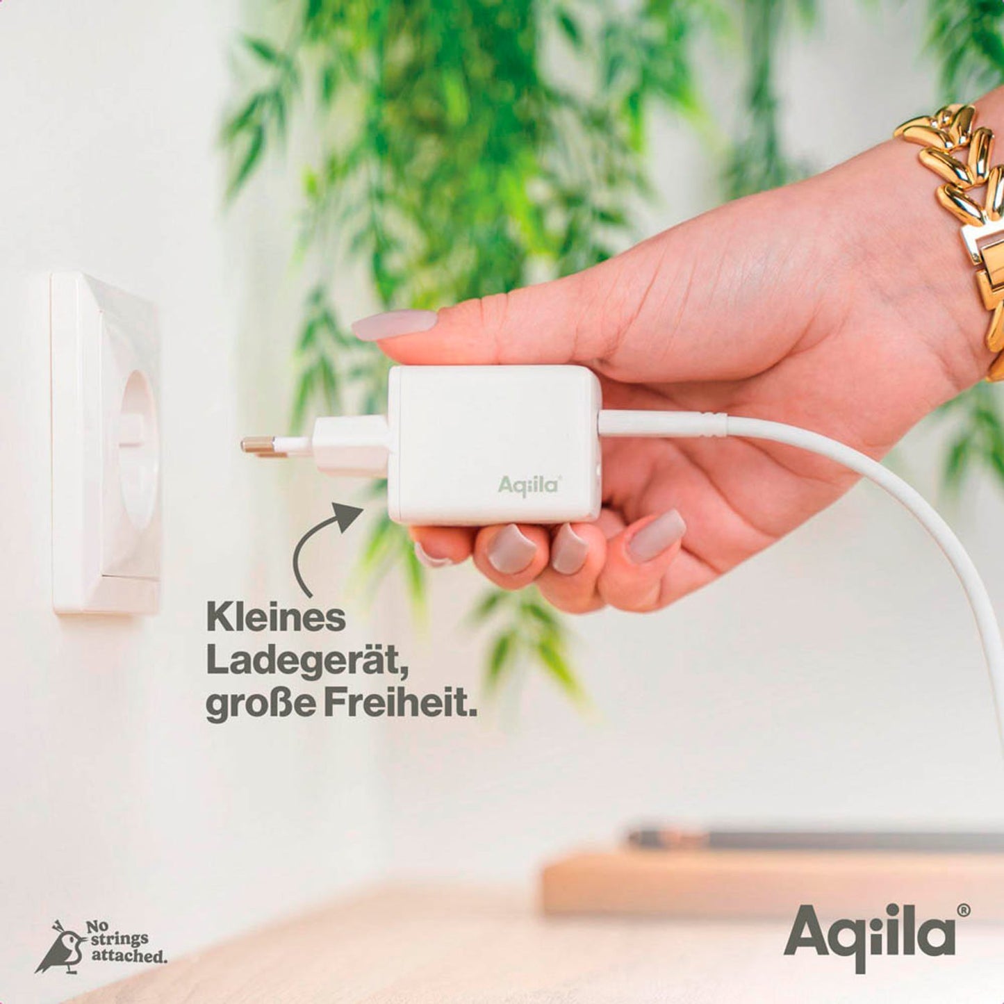 Aqiila® Chargebird W2 GaN-Ladeadapter weiß, 45 Watt | AQWCW2PBI45W904