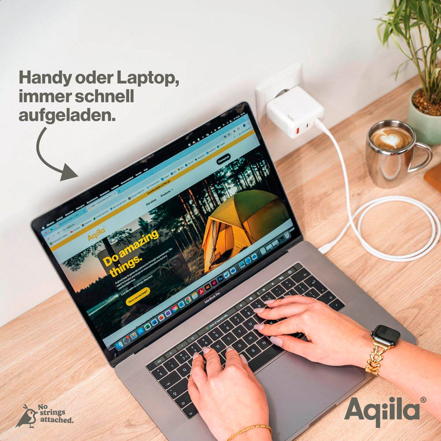 Aqiila® Chargebird W4 GaN-Ladeadapter weiß, 100 Watt | AQWCW4PBI120W928
