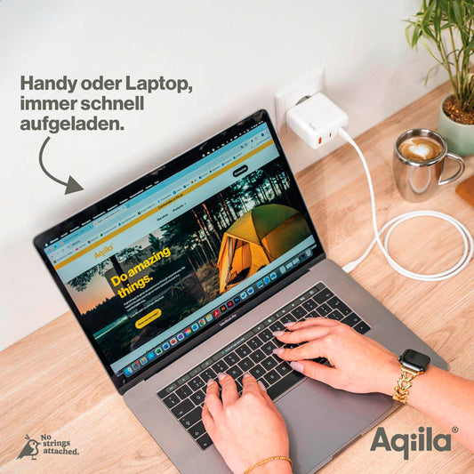 Aqiila® Chargebird W4 GaN-Ladeadapter weiß, 100 Watt | AQWCW4PBI120W928