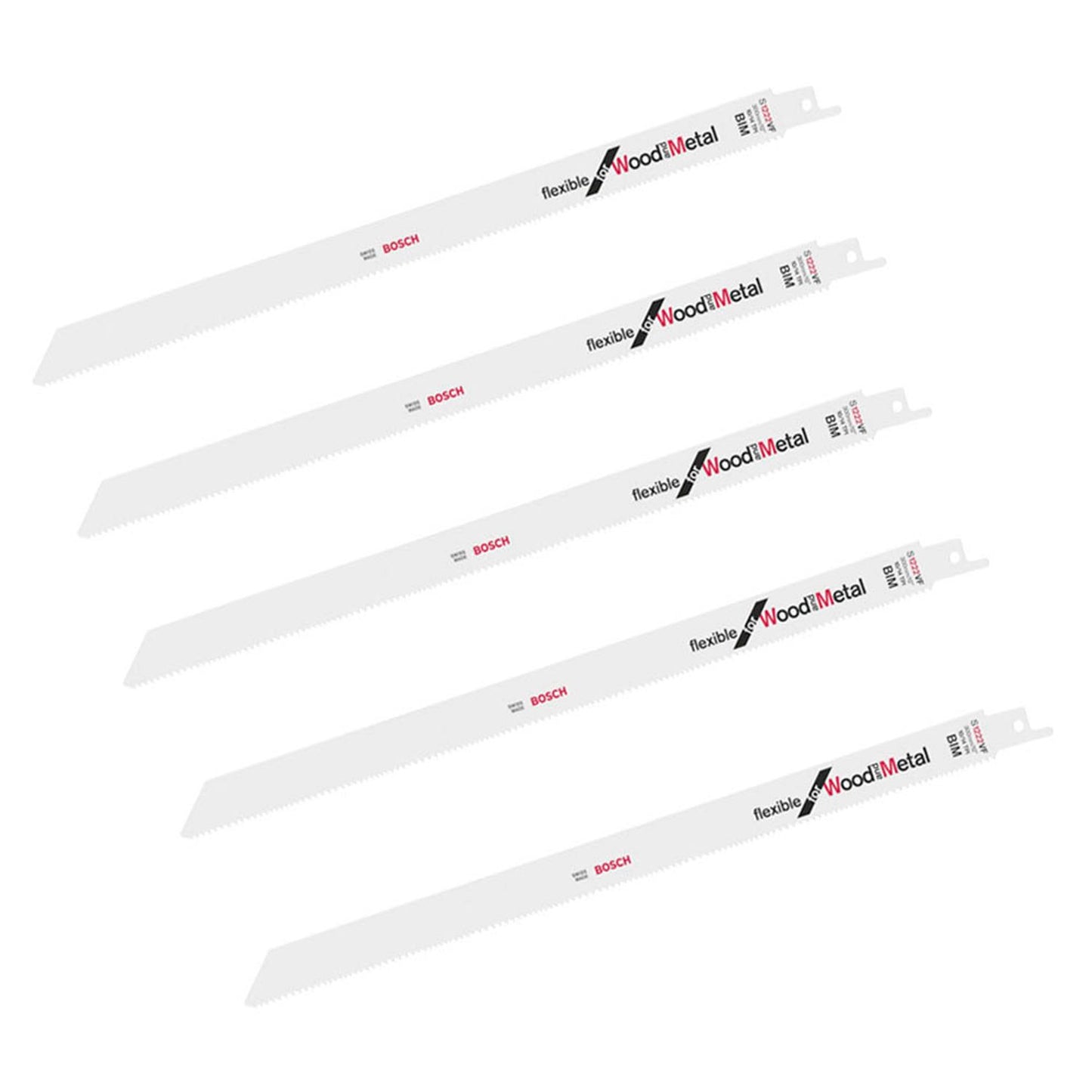 BOSCH S 1222 VF Flexible for Wood and Metal Säbelsägeblätter | 2608656022 | 1 Pack = 5 St.