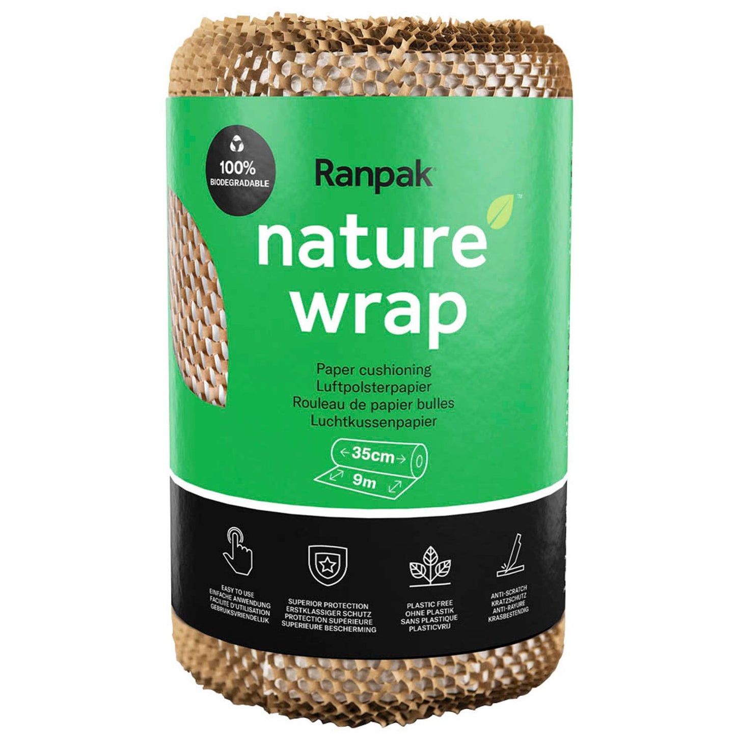 Ranpak® Waben-Packpapier NatureWrap 35,0 cm x 9,0 m braun | 20207-566