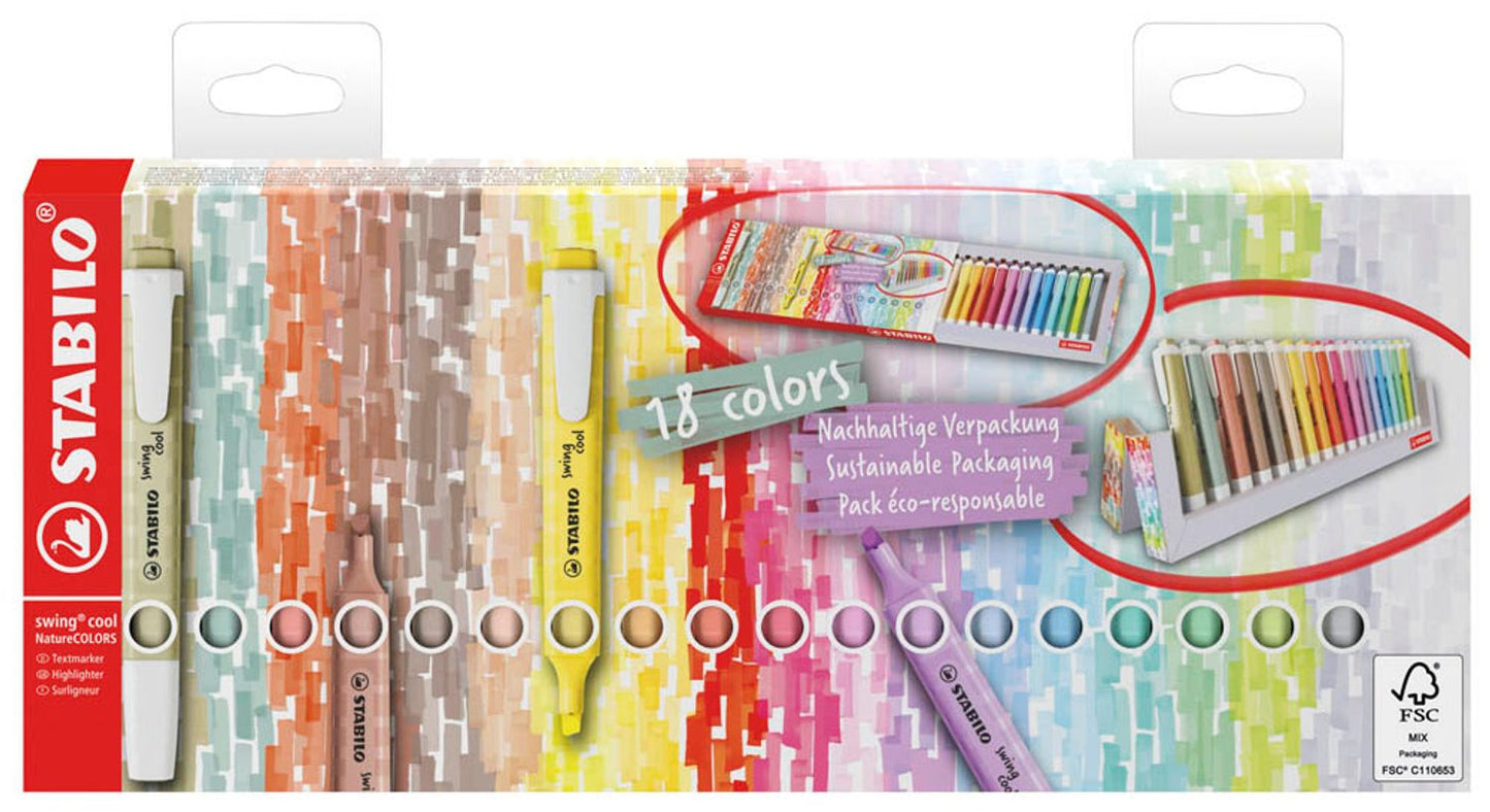 STABILO swing cool NatureCOLORS Textmarker farbsortiert