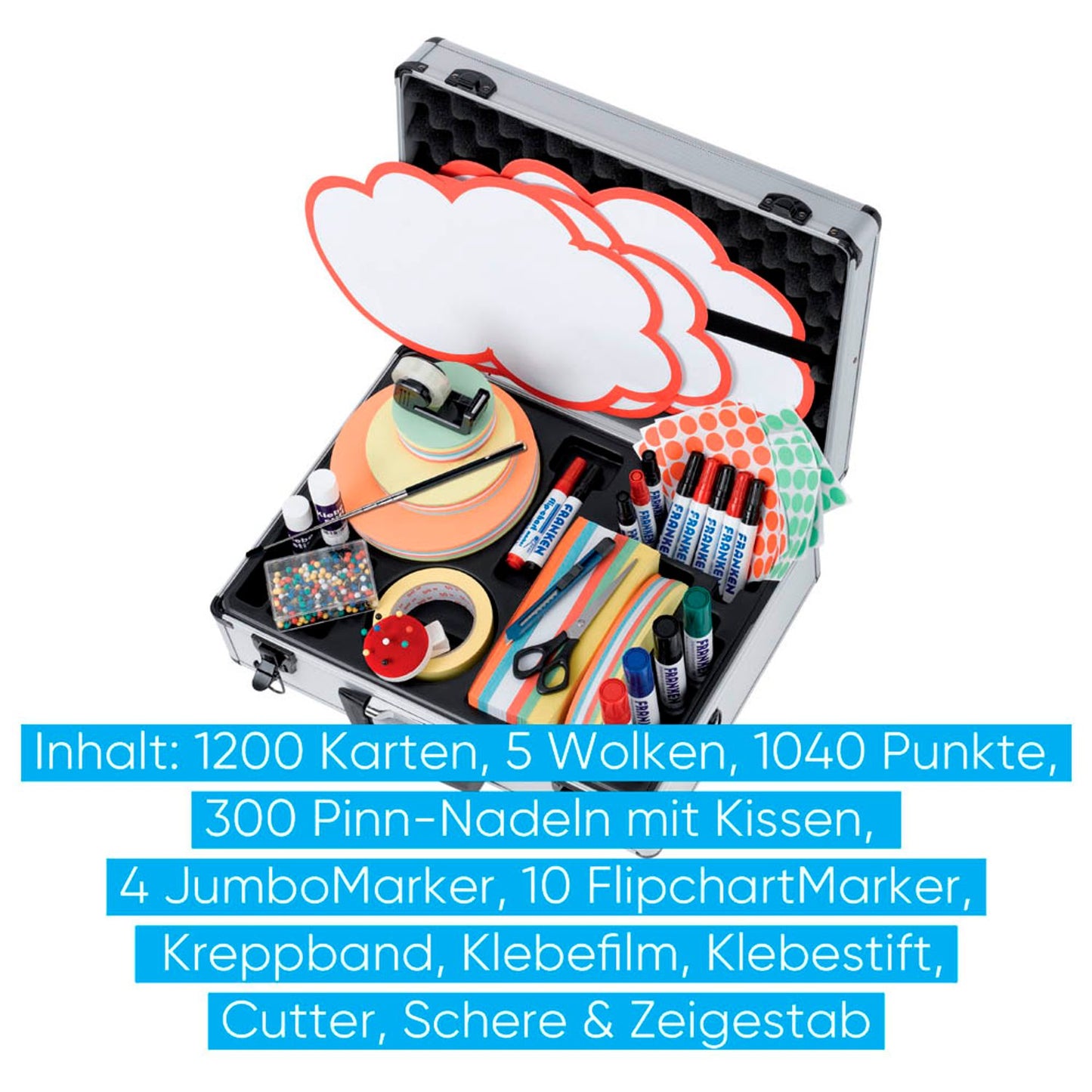 FRANKEN Moderationskoffer PROFI 2.567 Teile | UMK
