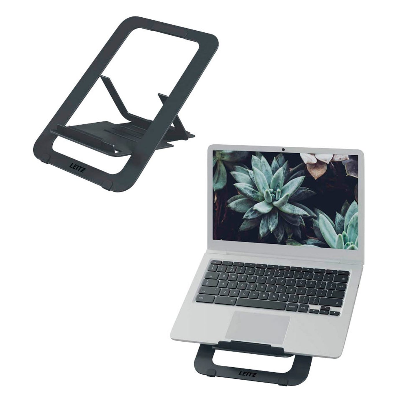 LEITZ Notebook-Ständer Ergo Ultraflach dunkelgrau | 63460089