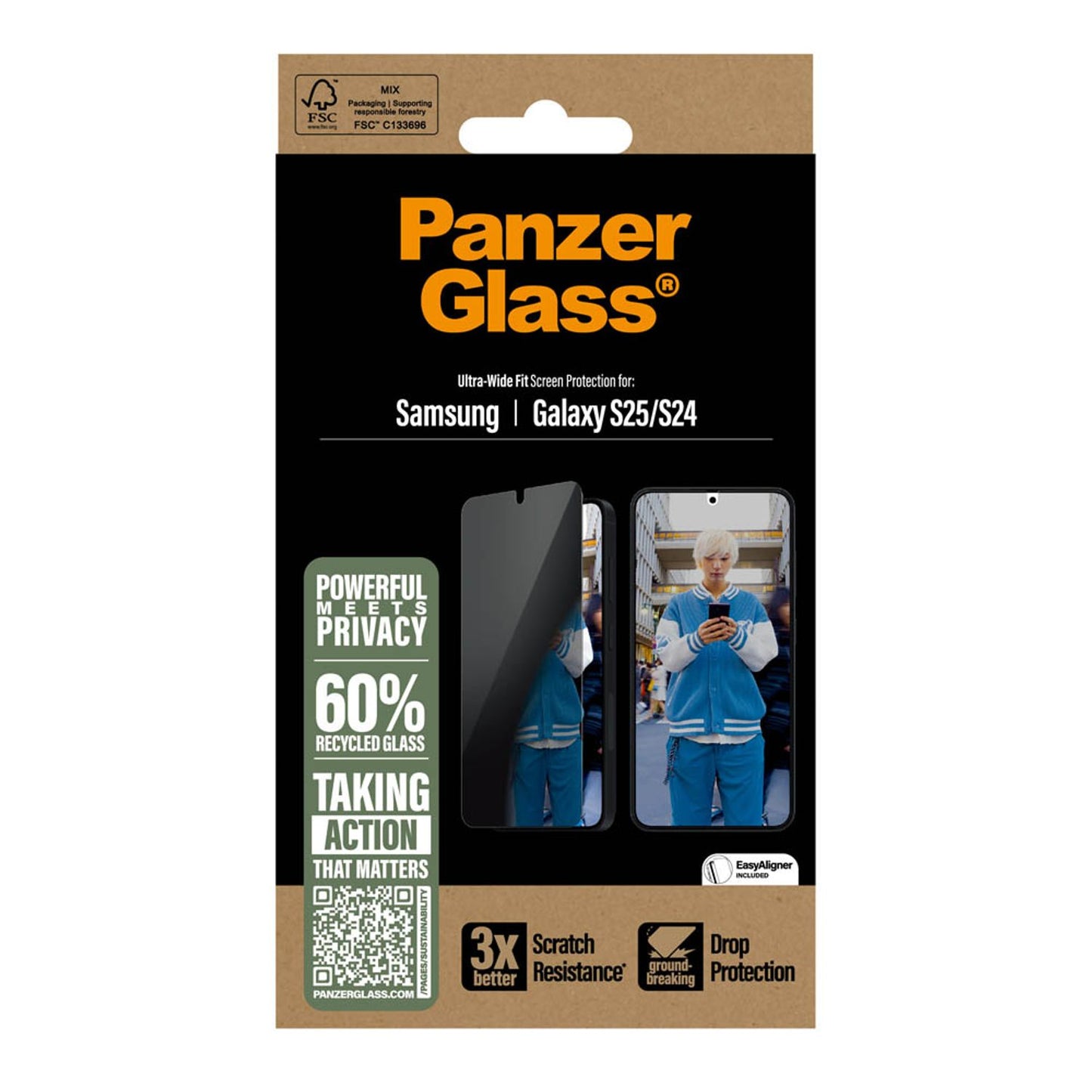 PanzerGlass™ Display-Schutzglas für Samsung Galaxy S25 | PGRPUWFG38388