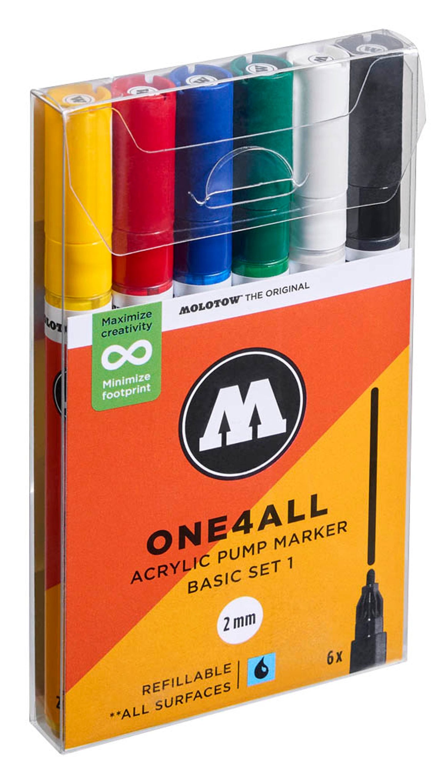 MOLOTOW One4All Acrylstifte farbsortiert 2,0 mm, 6 St.
