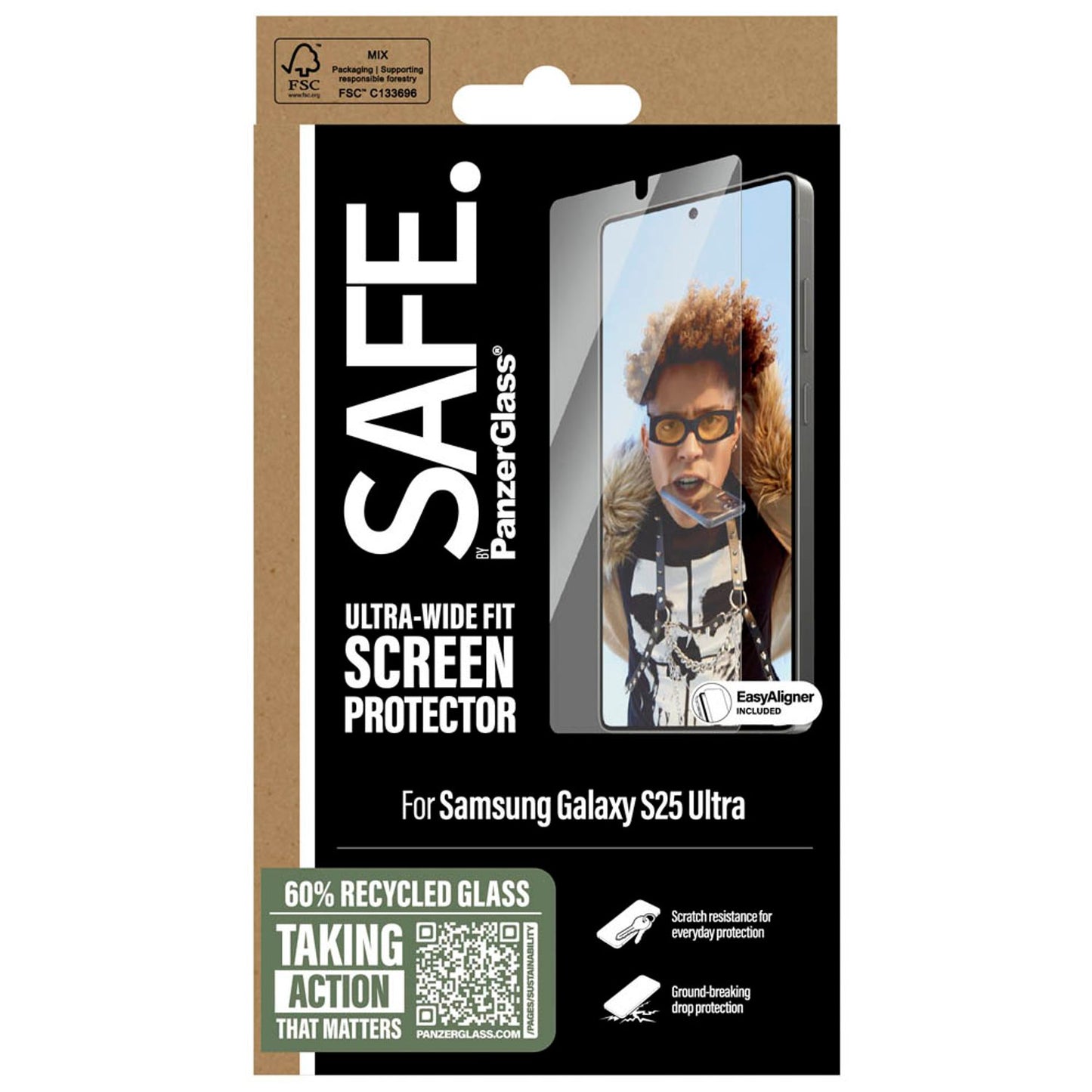 SAFE. by PanzerGlass™ ULTRA-WIDE FIT Display-Schutzglas für Samsung Galaxy S25 Ultra | SARNUWFG38488