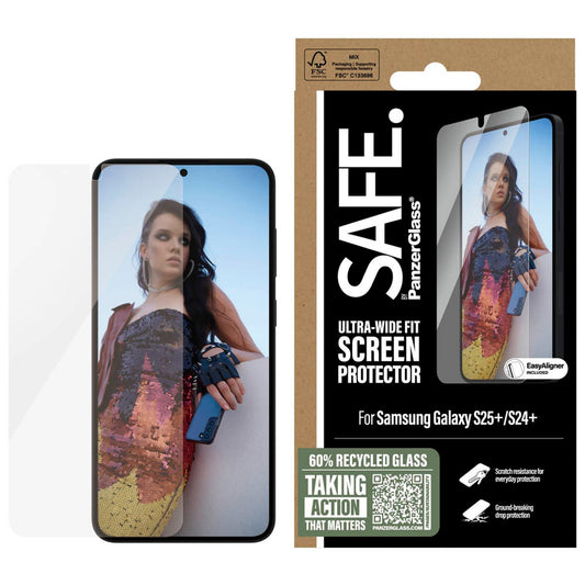 SAFE. by PanzerGlass™ ULTRA-WIDE FIT Display-Schutzglas für Samsung Galaxy S25+ | SARNUWFG37942