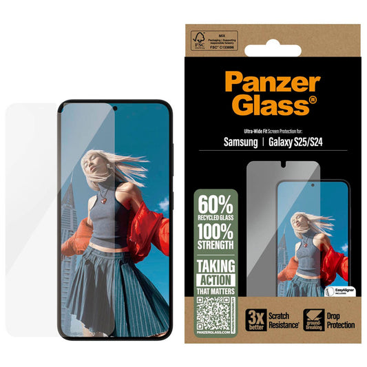 PanzerGlass™ Display-Schutzglas für Samsung Galaxy S25 | PGRNUWFG38388