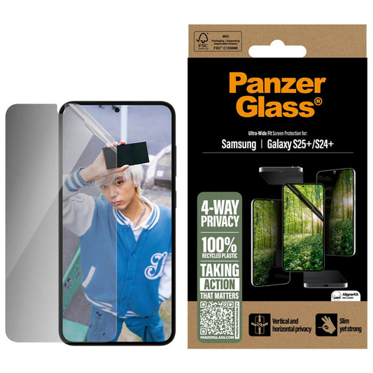 PanzerGlass™ 4-WAY PRIVACY Display-Schutzglas für Samsung Galaxy S25+ | PGRMFPUG37942