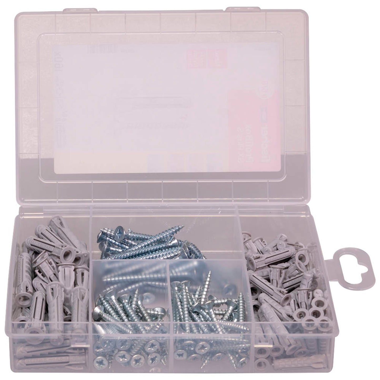 fischer Profi-Box - SX Plus + S Dübel- und Schrauben-Sortiment Ø 4,5/5/6/8 mm 30/40/55 mm | 567897 | 1 Pack = 160 St.
