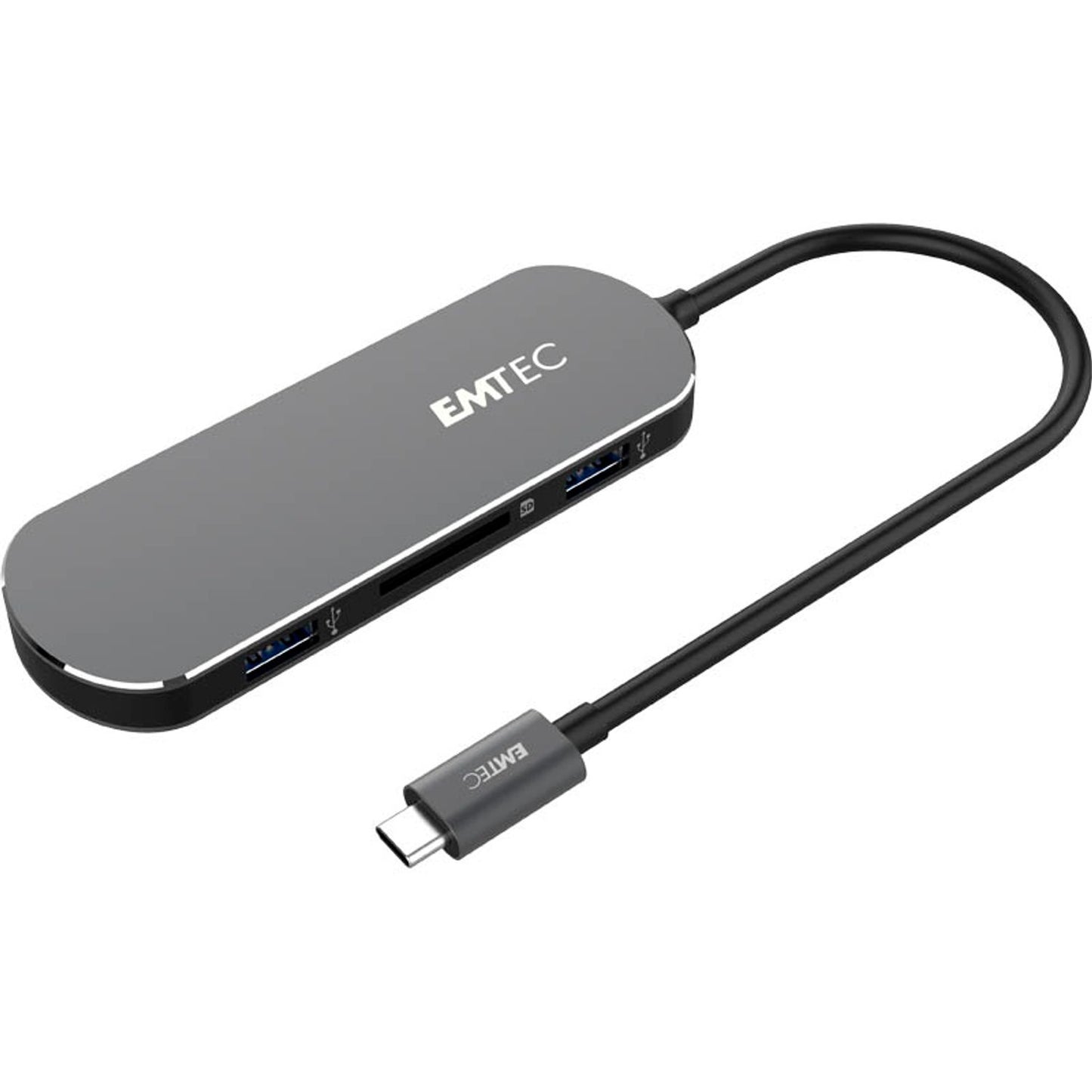 EMTEC USB-Hub T650C Type-C 3-fach schwarz | ECHUBT650C