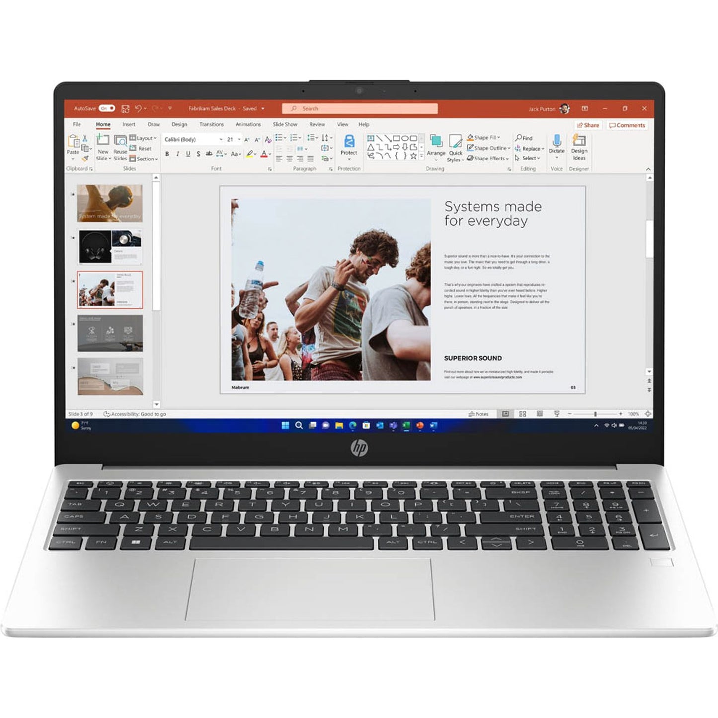 HP 255 G10 Notebook 39,6 cm (15,6 Zoll), 8 GB RAM, 256 GB SSD, AMD Ryzen 5-7530U | 816F8EA#ABD