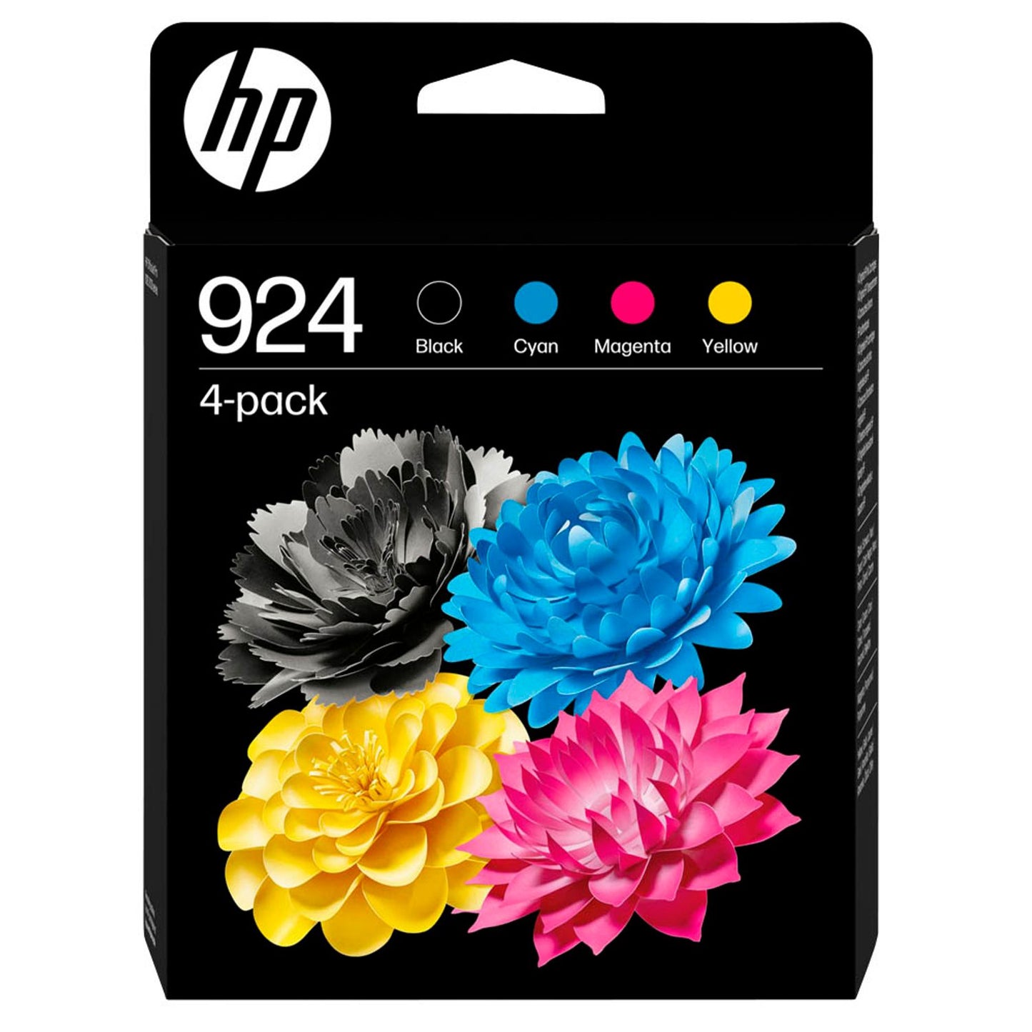 HP 924 () schwarz, cyan, magenta, gelb Druckerpatronen, 4er-Set | 6C3Z1NE | 1 Pack = 4 St.