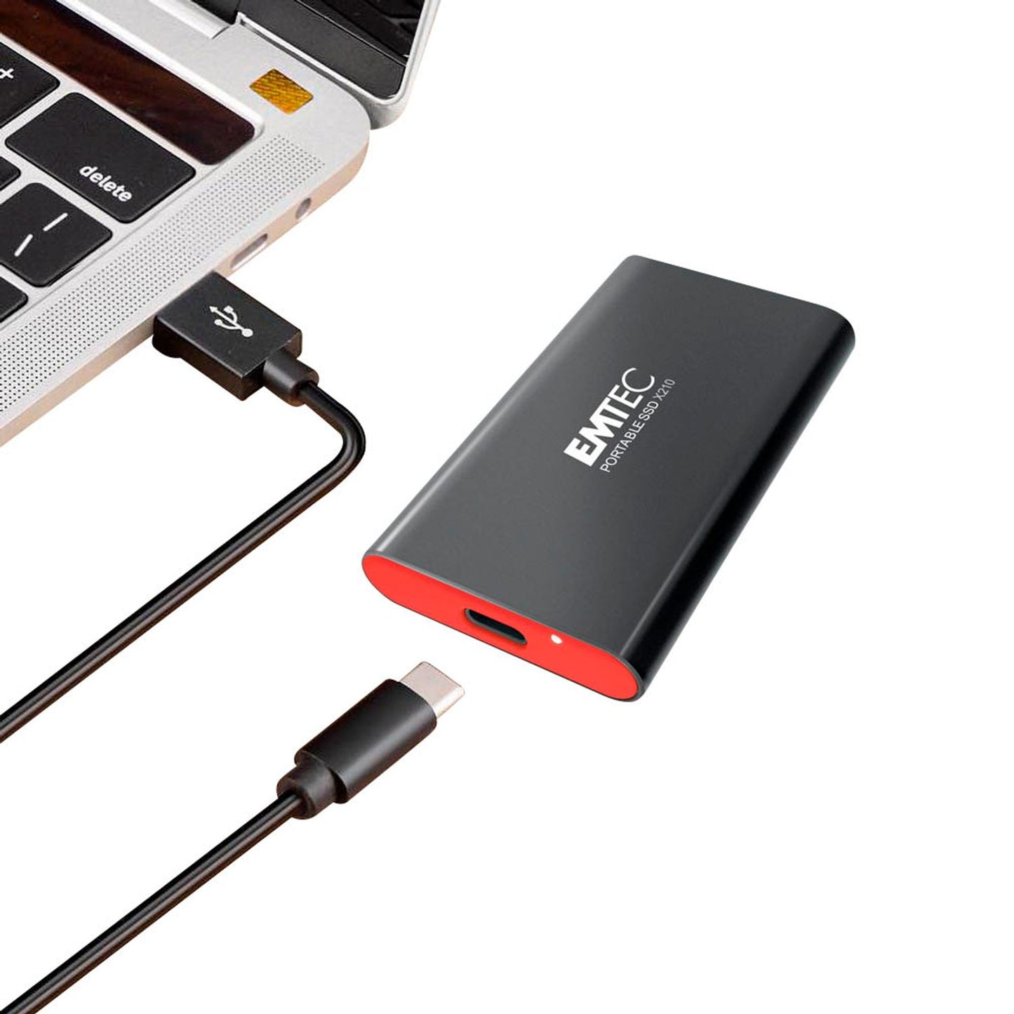 EMTEC X210 ELITE externe SSD-Festplatte rot, schwarz