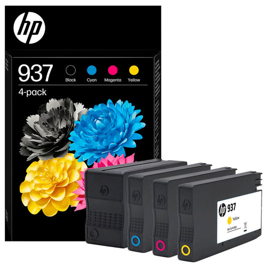 HP 937 () schwarz, cyan, magenta, gelb Druckerpatronen, 4er-Set | 6C400NE | 1 Pack = 4 St.