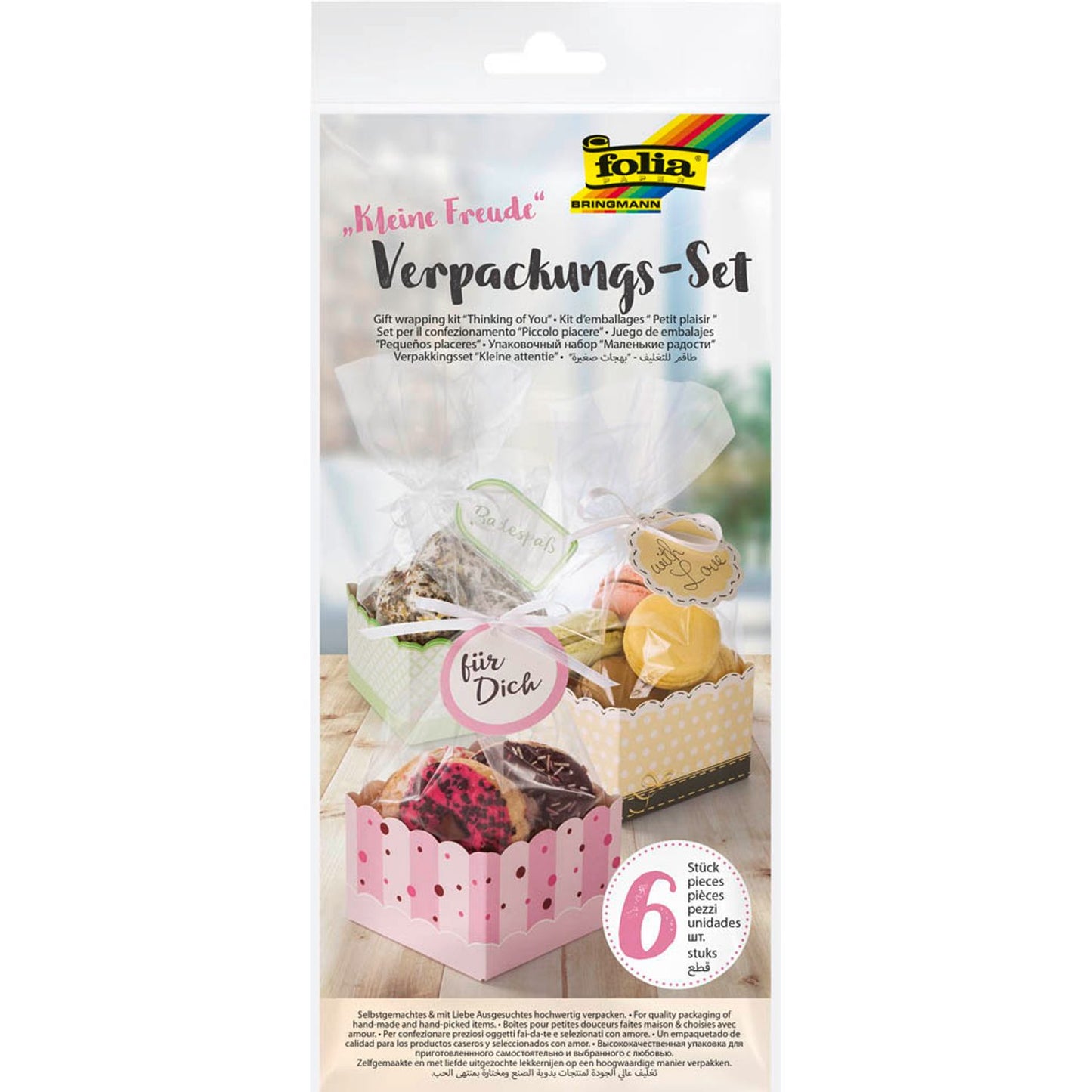 folia PP-Bodenbeutel Kleine Freunde Ostern 7,5 x 7,5 cm | 48201 | 1 Pack = 6 St.