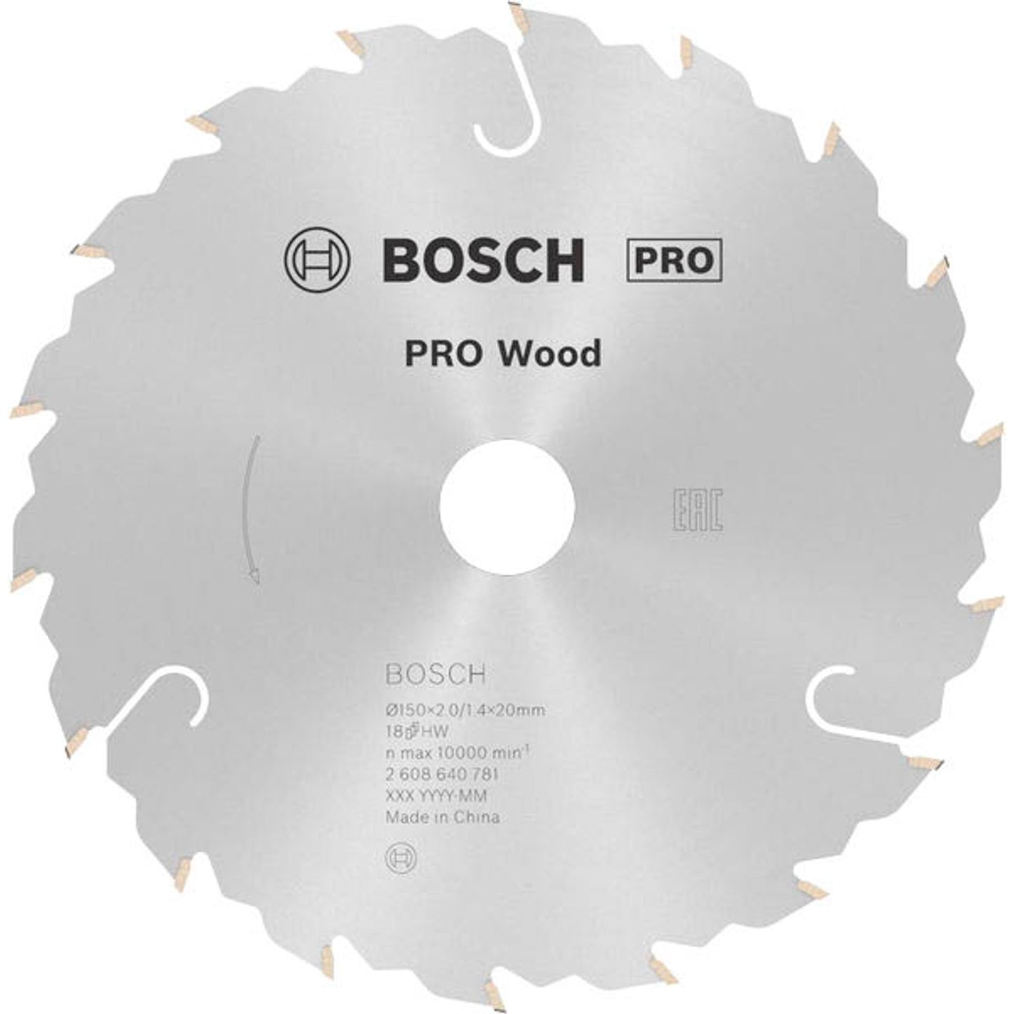 BOSCH PRO Wood Kreissägeblatt 150,0 mm, 18 Zähne | 2608640781