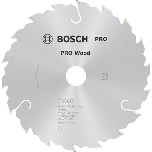 BOSCH PRO Wood Kreissägeblatt 150,0 mm, 18 Zähne | 2608640781